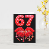 Valentines Day Funny 67 Six Seven Valentine Heart Karte (Gelbe Blume)