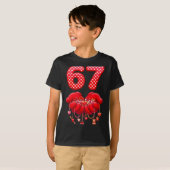 Valentines Day Funny 67 Six Seven Valentine Heart T-Shirt (Vorne ganz)