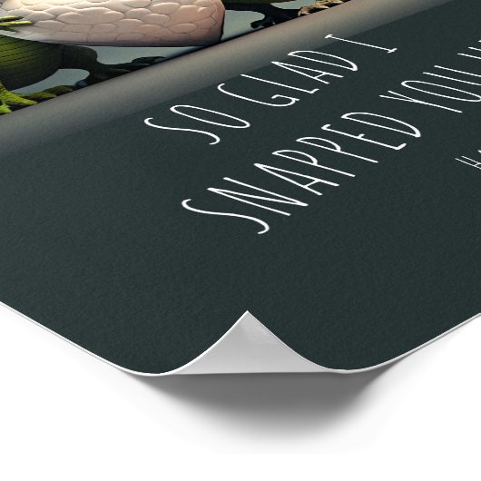 Valentine's Day Funny Alligator Crocodile Couple Poster (Ecke)