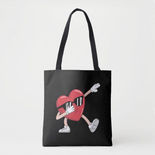 Valentine's Day Funny Boys Girls Dabbing Herz Tasche (Vorderseite)