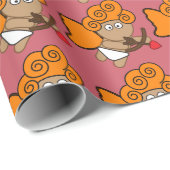 VALENTINE'S DAY FUNNY CUPID WRAPPING PAPER GESCHENKPAPIER (Rolleneckpunkt)