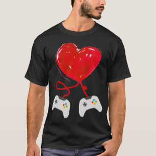 Valentine's Day Game Controller Herz Funny Geschen T-Shirt