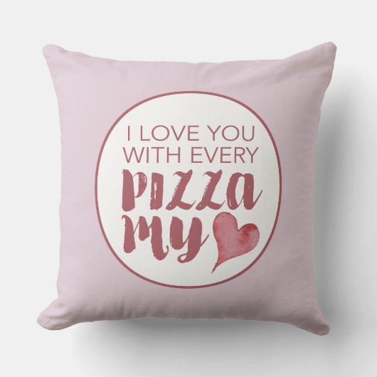 Valentine's Day gibt Pizza mein Herz Kissen Kissen (Vorderseite)