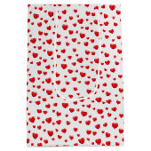 Valentine's Day Gift Bag With Ribbons and Hearts Mittlere Geschenktüte (Rückseite)