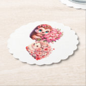 Valentine's Day Gift: Cute Hedgehogs In Love Coupl Untersetzer (angewinkelt)