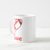 Valentines Day Gift For Football Lovers  Kaffeetasse (Vorderseite Links)