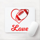 Valentines Day Gift For Football Lovers  Mousepad (Mit Mouse)