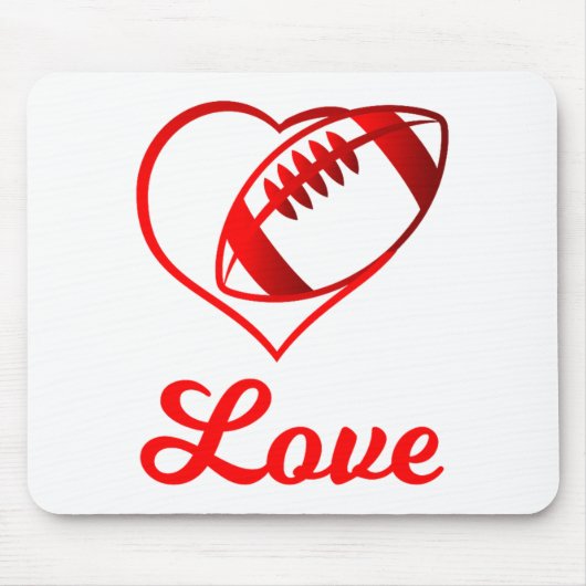 Valentines Day Gift For Football Lovers  Mousepad (Vorne)