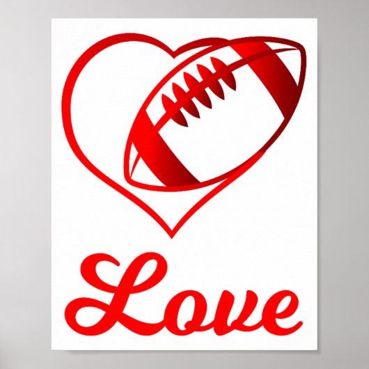 Valentines Day Gift For Football Lovers  Poster (Vorne)