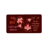 VALENTINE'S DAY GIFT FÜR FREUND, EHEFRAU, HUSBAND ADRESSAUFKLEBER (Vorne)