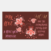 VALENTINE'S DAY GIFT FÜR FREUND, EHEFRAU, HUSBAND RECHTECKIGER AUFKLEBER (Vorderseite)