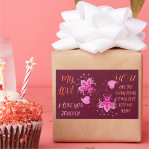 VALENTINE'S DAY GIFT FÜR FREUND, EHEFRAU, HUSBAND RECHTECKIGER AUFKLEBER