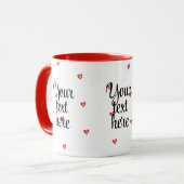 Valentine's Day Gift, Hearts Design, I Love You Tasse (Vorderseite Links)