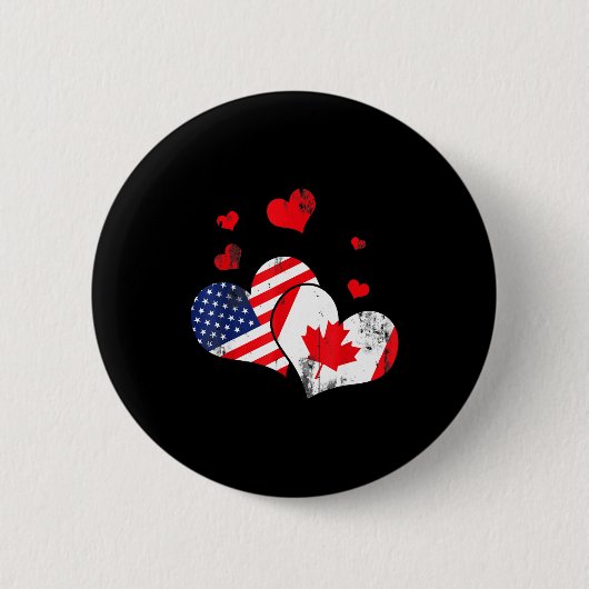 Valentine's Day Gift Maple Leaf Canada Button (Vorderseite)
