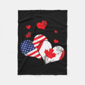 Valentine's Day Gift Maple Leaf Canada  Fleecedecke (Vorderseite)