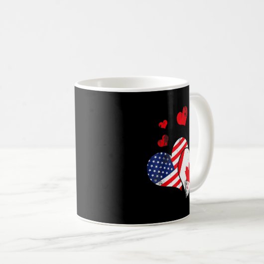 Valentine's Day Gift Maple Leaf Canada  Kaffeetasse (VorderseiteRechts)