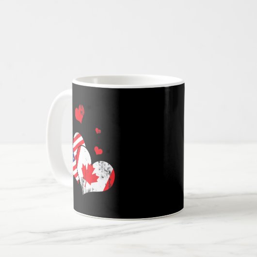 Valentine's Day Gift Maple Leaf Canada  Kaffeetasse (Vorderseite Links)