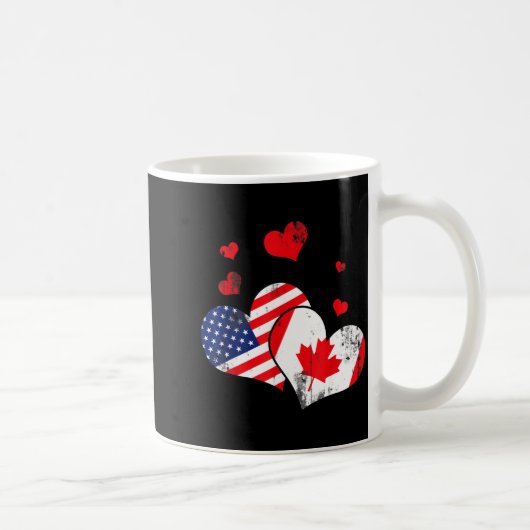 Valentine's Day Gift Maple Leaf Canada Kaffeetasse (Rechts)