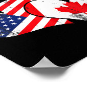 Valentine's Day Gift Maple Leaf Canada  Poster (Ecke)