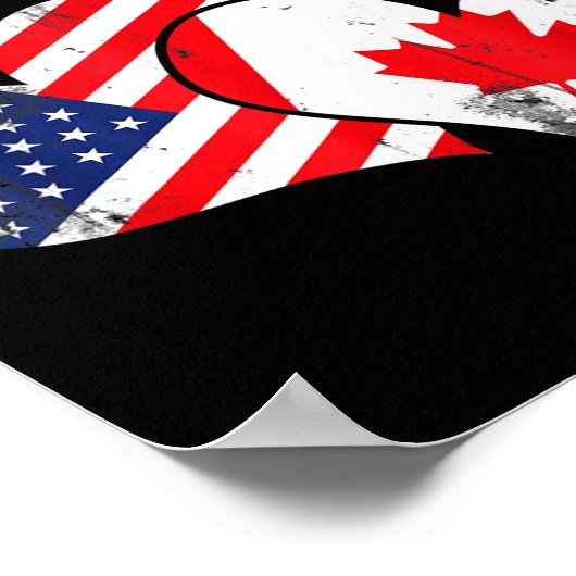 Valentine's Day Gift Maple Leaf Canada  Poster (Ecke)