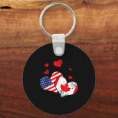 Valentine's Day Gift Maple Leaf Canada  Schlüsselanhänger (Vorderseite)