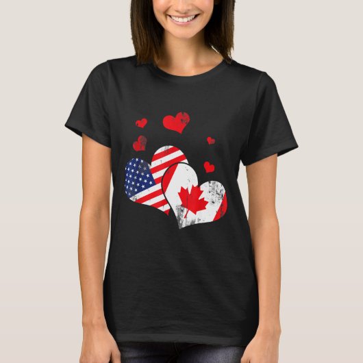 Valentine's Day Gift Maple Leaf Canada T-Shirt (Vorderseite)