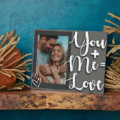 Valentine's Day Gift Me + You = Liebe Quote Foto Fotoplatte (Seite)