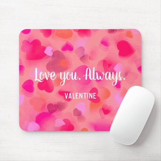 Valentine's Day Gift: Personal heart mousepad (Mit Mouse)