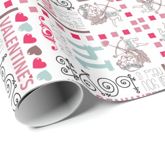 Valentines Day GIFT WRAP Geschenkpapier (Rolleneckpunkt)