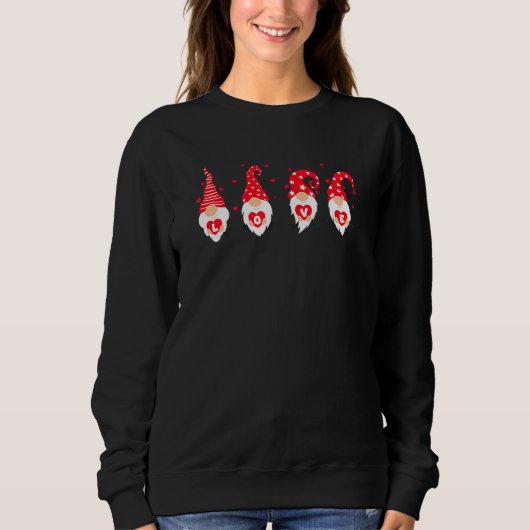 Valentines Day Gnome Apparel, Men Kids Gnomies Sweatshirt (Vorderseite)