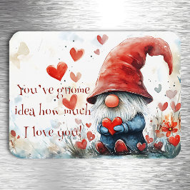 Valentine's Day Gnome Flexible Foto Magnet