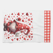 Valentine's Day Gnome Kitchen Handtücher (Horizontal)