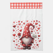 Valentine's Day Gnome Kitchen Handtücher (Vertikal)