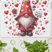 Valentine's Day Gnome Kitchen Handtücher
