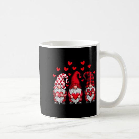 Valentines Day Gnomes Cute Red Hearts Love Gnome W Kaffeetasse (Rechts)