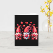 Valentines Day Gnomes Cute Red Hearts Love Gnome W Karte (Gelbe Blume)