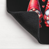 Valentines Day Gnomes Cute Red Hearts Love Gnome W Mousepad (Ecke)
