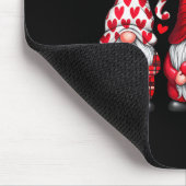 Valentines Day Gnomes Cute Red Hearts Love Gnome W Mousepad (Ecke)