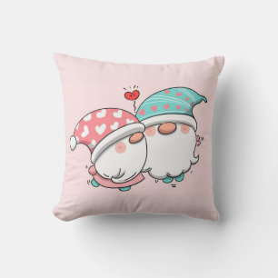 Valentine's Day Gnomes Throw Kissen