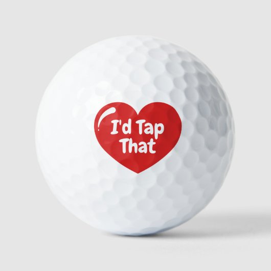 Valentines Day Golf Golfer For Him Men Husband Boy Golfball (Vorderseite)