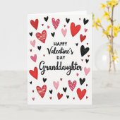 Valentines Day Granddaughter Hearts Card Karte (Gelbe Blume)