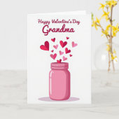 Valentines Day Grandma Hearts Card Karte (Gelbe Blume)