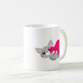 Valentine's Day Gray Kitty Tasse (VorderseiteRechts)