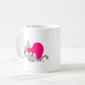 Valentine's Day Gray Kitty Tasse (Vorderseite Links)