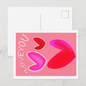 Valentines Day greeting card Postkarte (Vorne/Hinten)