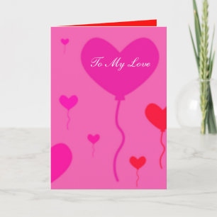 VALENTINE'S DAY GREETING CARDS - PINK FUSHIA FEIERTAGSKARTE