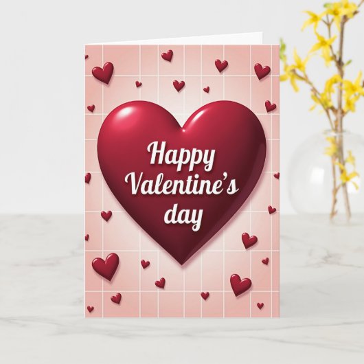 Valentines Day Grid Card Karte (Gelbe Blume)