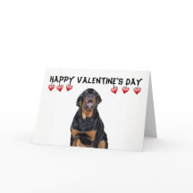 Valentine's Day Grumpy Rottweiler Card