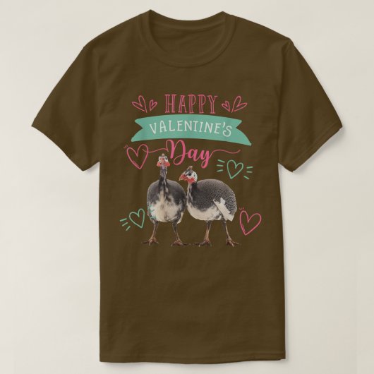 Valentine's Day Guinea Hen Gift for Women T-Shirt (Design vorne)
