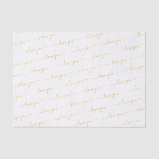 Valentine's Day Handgeschriebenes Skript I Liebe Y Seidenpapier (Vorderseite)